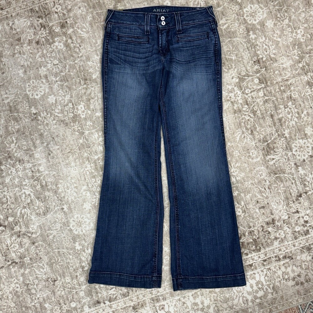 Ariat Dark Wash Blue Flare jeans trouser fit darling on
